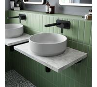 FNX Bathrooms Axis Matt Black Wall Mounted Basin Mixer Contemporary Crosshead 3 Tap Hole