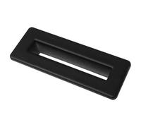 FNX Bathrooms Black Rectangle Overflow Insert Plastic Bathroom Basin Sink Hole Cover