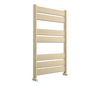 FNX Bathrooms Brushed Brass 500 X 800mm Towel Warmer Ladder Rail Radiator