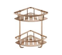 FNX Bathrooms Brushed Bronze Double Shower Corner Caddy Basket