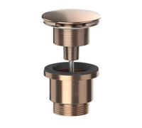 Fnx Bathrooms Brushed Copper Universal Basin Waste - Solid Brass, Leak-Free & Fits Basins With/without Overflow