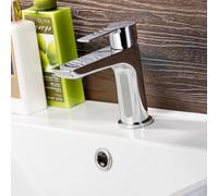 FNX Bathrooms Bubly Lumina Mini Basin Mixer Tap Brass Chrome Lever Deck