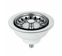 FNX Bathrooms Chrome Kitchen Basket Strainer Waste & Plug Suitable For Ceramic Sinks