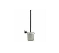 FNX Bathrooms Chrome Plan Toilet Brush & Holder - Wall Mounted Mild Steel Gloss Finish Modern Design
