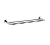 FNX Bathrooms Delta Chrome Double Towel Bar 600mm Wall Mounted Bathroom Towel Rail