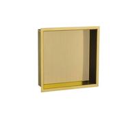 FNX Bathrooms Fnx 300X300mm Recessed Shower Niche In Brushed Brass - Solid Brass Wet Room Storage