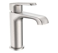 FNX Bathrooms Fnx Lunaris Brushed Nickel Mono Basin Mixer Tap - Modern Deck Mounted Design