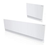 FNX Bathrooms Halite Waterproof Gloss White Bath Panel Set: 1700mm Front & 700mm End With Plinth