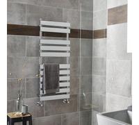 FNX Bathrooms Heated Towel Rail 1200 X 500mm Chrome 1058 Btu 450 Pipe Centres
