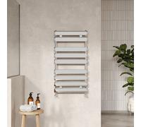FNX Bathrooms Heated Towel Rail 950 X 500mm Chrome 915 Btu 450 Pipe Centres