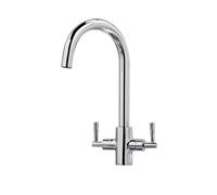 FNX Bathrooms Kingston Kitchen Tap Deck Mounted Chrome Lever Swivel Spout Manual Mixer