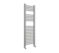 Fnx Bathrooms Light Grey Towel Radiator, 300 X 1120mm Low Carbon Steel Heated Ladder Rail, 1210 Btu
