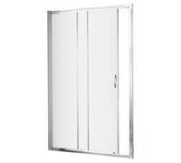 FNX Bathrooms Lyra 1850 X 1200mm Sliding Shower Door Chrome 5mm Glass Contemporary Enclosure