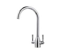 FNX Bathrooms Marlo Kitchen Tap Deck Mounted Chrome Lever Swivel Spout Manual Mixer Wras