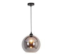 FNX Bathrooms Nile Ip44 E27 Smoky Black Glass Pendant Ceiling Light - Adjustable Drop For Modern Bathrooms & Interiors