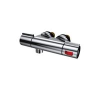 FNX Bathrooms Premium Thermostatic Bar Shower Mixer Valve - Solid Brass, Polished Chrome - Perfect For Caravans & Holiday Homes (45mm Centres)