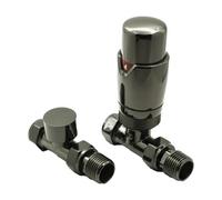 FNX Bathrooms Reina Modal Straight Thermostatic Radiator Valves - Oiled Bronze