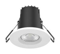 FNX Bathrooms Riga Uno 6W Dimmable Led Downlight, Ip65 Fir Natural White, White Bezel, For Bathrooms