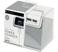 FNX Leitz 3-Port 25w USB Charging Station | Stylish & Compact | Universal Use, Charge Smartphones, Tablet & Other Devices Simultaneosly | German Brand, 3 Year Warranty | White