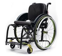 FNXBDPA Lightweight Aluminum Alloy Wheelchair,Sports Wheelchair,Adult, Foldable, Easy to dismantle(GreenB,Seat Width: 40 cm)