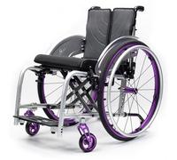 FNXBDPA Lightweight Sports Wheelchair Aluminum, Adult, Foldable, Easy to dismantle, 100KG Load Capacity(Purple,Seat Width: 42 cm)