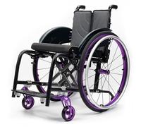 FNXBDPA Sports Wheelchair Lightweight Aluminum Alloy Wheelchair, Adult, Foldable, Easy to dismantle(Purple,Seat Width: 42 cm)
