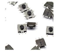 FNYUVNFAF 100pcs 6 * 6 * 3.4mm The patch 5pin Tactile Push Button Switch Black button Waterproof copper head cooker switch FNYUVNFAF