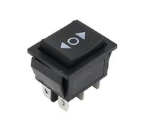 FNYUVNFAF 1PCS KCD4 Black Rocker Switch Power Switch ON-Off-ON 3 Position 6 Pins The Arrow is Reset 16A 250VAC/ 20A 125VAC(Reset)