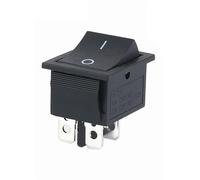 FNYUVNFAF 1pcs KCD4 Latching/Momentary Rocker Switch Power Switch I/O l/O/ll 4 Pins/6 Pins with Light 16A 250VAC/25A 250V 20A 125VAC(2position 4PIN Black)