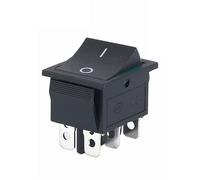 FNYUVNFAF 1pcs KCD4 Latching/Momentary Rocker Switch Power Switch I/O l/O/ll 4 Pins/6 Pins with Light 16A 250VAC/25A 250V 20A 125VAC(2position 6PIN Black)