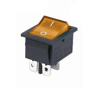 FNYUVNFAF 1pcs KCD4 Latching/Momentary Rocker Switch Power Switch I/O l/O/ll 4 Pins/6 Pins with Light 16A 250VAC/25A 250V 20A 125VAC(2position 4PIN Y)