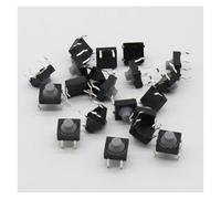 FNYUVNFAF 20pcs/lot 8x8x5MM 4PIN G77 Conductive Silicone Soundless Tactile Tact Push Button Switch Self-reset FNYUVNFAF