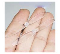 FNYUVNFAF 2PCS 66mm Drone Transparent Propellers CCW/CW Props Spare Parts 1.2mm for RC Quadcopter Propeller Small
