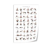 FNYUVNFAF Chair Yoga Pose Chart Poster - Illustrated Exercise Guide for Seniors & Office Workers, Canvas Wall Art for Home, Studio & Workplace Wellness Unframed,16x24inch(40x60cm)