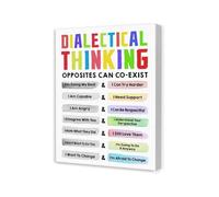 FNYUVNFAF Clinical Wall-Art, Dialectical Thinking Skills Print for Room, Counseling Practice and Group Session (Framed,16x24inch(40x60cm))