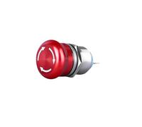 FNYUVNFAF Emergency Stop Switch 16mm Metal Emergency Stop Button with Socket Switches 12V/220v Latching Knob Rotary Switch Waterproof Socket Power-Off Stop momentary(Small Head,6Pin(2NO2NC)) FNYUVNFAF