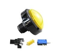 FNYUVNFAF Emergency Stop Switch 1pcs 60mm Game Accessories Button 60mm Convex Big Circle with Light Button Pattle Game Machine Big Circle Button Switch Reset(Yellow-1) FNYUVNFAF