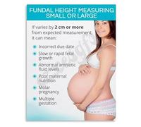 FNYUVNFAF Fundal Height Measurement Obstetrics Reference Poster for Clinical Training Students Healthcare Wall-Art Canvas Unframed,16x24inch(40x60cm)