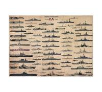 FNYUVNFAF Historical USS Missouri Poster, Iconic WWII Battleship & US Navy Wall Art, Military History Decor for Office & Library Framed,08x12inch(20x30cm)