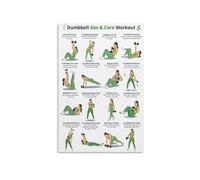 FNYUVNFAF Home Workout Wall Art: Dumbbell Exercise Guide Poster - Fitness Training Chart for Men & Women, Gym Decor, Office Motivation, Bedroom Inspiration(Framed,16x24inch(40x60cm))