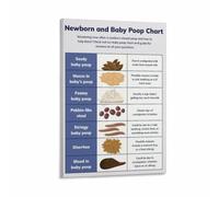 FNYUVNFAF Infant Bowel Movement Chart Poster Poop Color Meaning Guide Educational Wall-Art for Parent Room Living Room Bedroom Decor Framed,16x24inch(40x60cm)