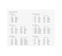 FNYUVNFAF Latin Declensions Chart Grammar Educational Poster Canvas Wall-Art Print for Teachers Classroom Supplies Homeschool Curriculum Framed,16X24inch(40X60cm)