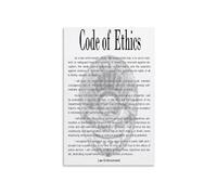 FNYUVNFAF Moral Compass and Ethics Code Poster, Inspirational Canvas Art for Living Room Study Decor Unframed,08x12inch(20x30cm)