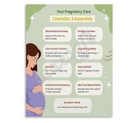 FNYUVNFAF OB GYN Clinic Educational Poster Early Pregnancy Dos and Donts Canvas Wall Decor Framed,16x24inch(40x60cm)