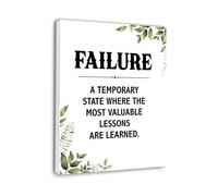 FNYUVNFAF Office and Study Decor Failure Quotes Canvas Inspirational Wall-Art for Home Office Gym Motivational Overcoming Challenges Quotes Unframed,16x24inch(40x60cm)
