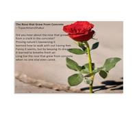 FNYUVNFAF Office Decor Poem Poster Canvas Wall-Art Rose That Grew from Concrete Home Print for Living Room Bedroom Gift Unframed,16x24inch(40x60cm)
