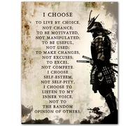 FNYUVNFAF Rustic Warrior Creed Wall Art - Inspirational Fighter Quote Print for Spiritual Home Gym and Dojo Unframed,12x18inch(30x45cm)