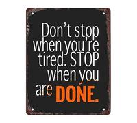 FNYUVNFAF Strength Session Mantra Finish What Started Weathered Metal Tin Sign For Kettlebell Rack Battle Rope Wall-Art 8 X 12 inch