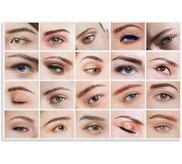 FNYUVNFAF The Brow Atlas Canvas Art Print Eyebrow Shaping Definitive Guide for Style Studio Decor Framed,08x12inch(20x30cm)
