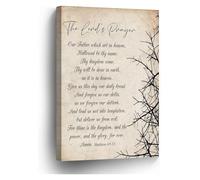 FNYUVNFAF Traditional Lord’s Prayer Poster - Matthew 6:9-13 King James Version Scripture Art for Wall Decor Framed,16x24inch(40x60cm)